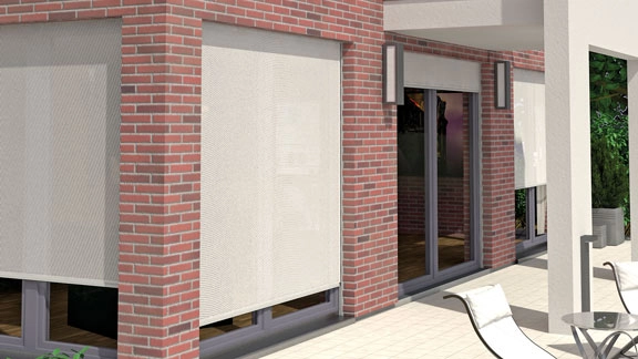 GROWE Roltex Suntex Textilscreen-Sonnenschutz für Fenster und Fassaden als moderner Hitzeschutz
